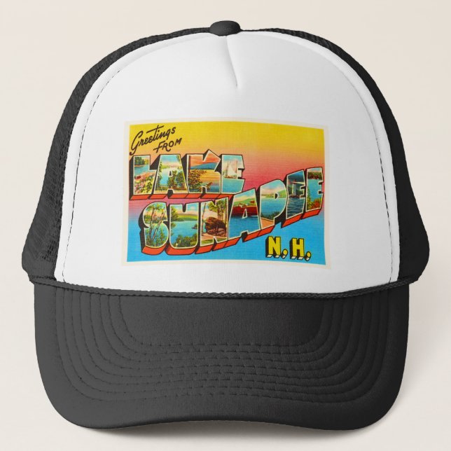 Gorra De Camionero Recuerdo viejo del viaje de Sunapee New Hampshire (Anverso)
