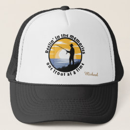 Gorra De Camionero Recuerdos de Pesca, Una Trucha a la Vez Personaliz