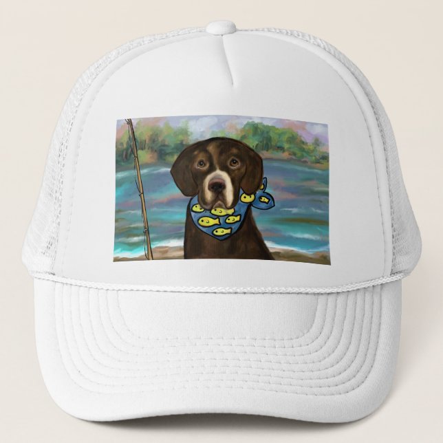 Gorra De Camionero Recuperación de Labrador de chocolate (Anverso)