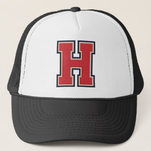 Gorra De Camionero Red Collegiate Letter "H"