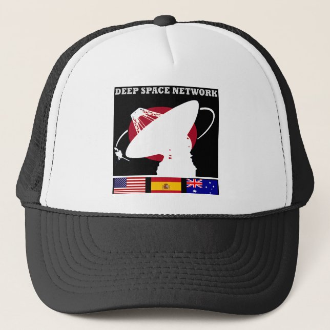 Gorra De Camionero Red del espacio profundo de la NASA (Anverso)