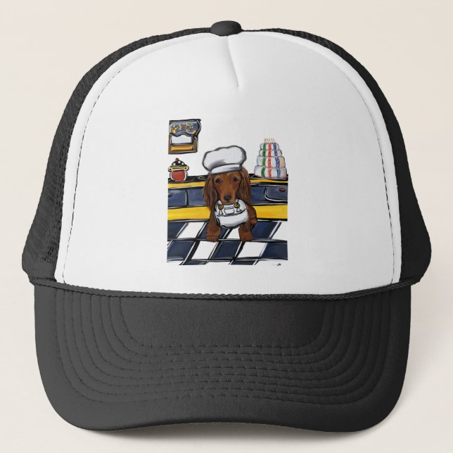 Gorra De Camionero Red Doxie Chef (Anverso)