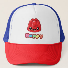 Gorra De Camionero Red Jelly Happy Text - Happy Jump