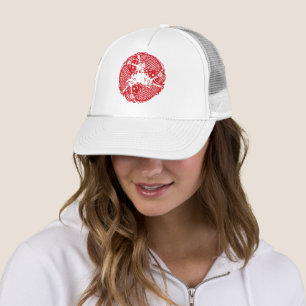 Gorra De Camionero Red Whirling Koi Carp Fish Group TH