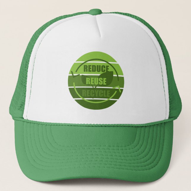 Gorra De Camionero Reducir el reciclaje de reutilización (Anverso)