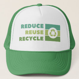 Gorra De Camionero Reducir, reutilizar, reciclar el entorno terrestre