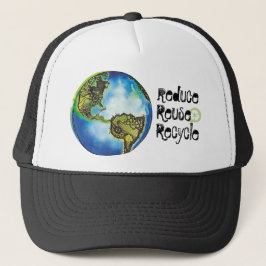Gorra De Camionero Reduzca. La reutilización, recicla