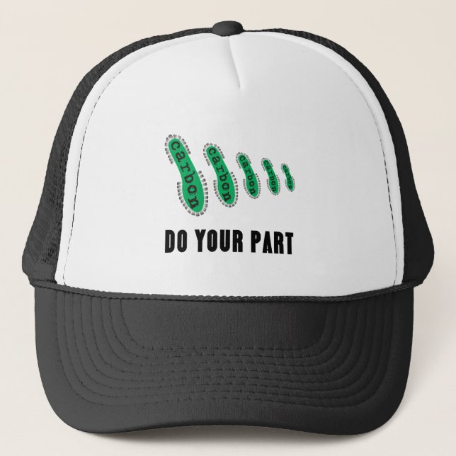 Gorra De Camionero Reduzca su huella del carbono (Anverso)
