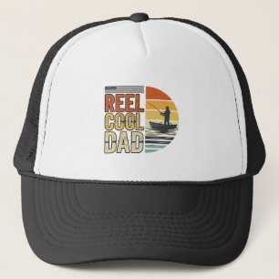 Gorra De Camionero Reel Cool Dad Diseño de camiseta de pesca vintage_