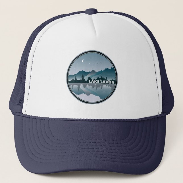 Gorra De Camionero Reflexión sobre el lago Lavon Texas (Anverso)