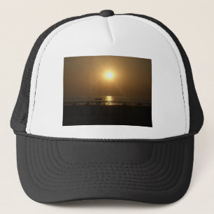 Gorra De Camionero Reflexión sobre la puesta de sol en verano dorado 