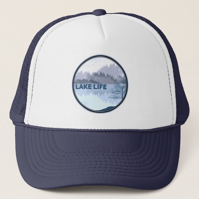 Gorra De Camionero Reflexión sobre la vida en el lago (Anverso)