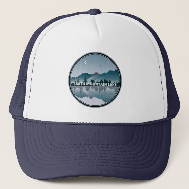 Gorra De Camionero Reflexión sobre Smith Mountain Lake Virginia (Anverso)