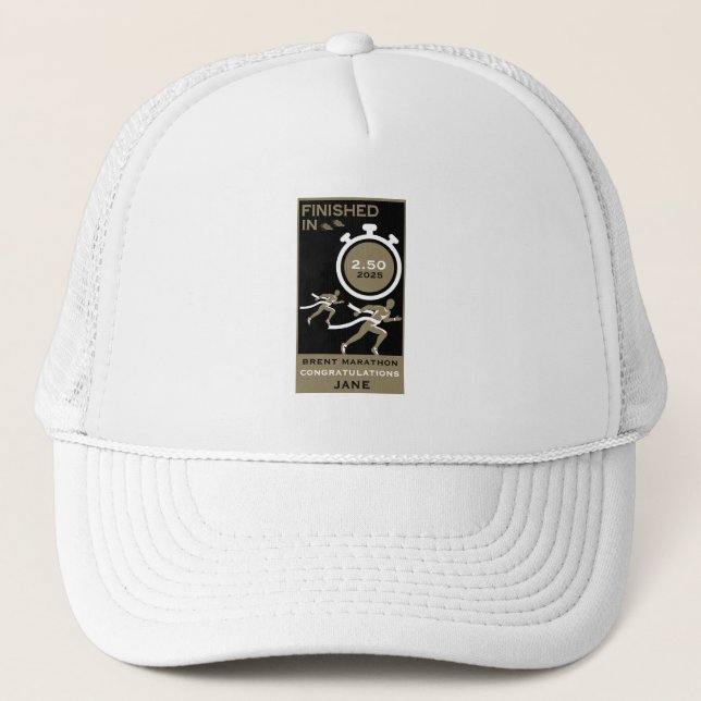 Gorra De Camionero Regalo de acabado de eventos de maratón (Anverso)