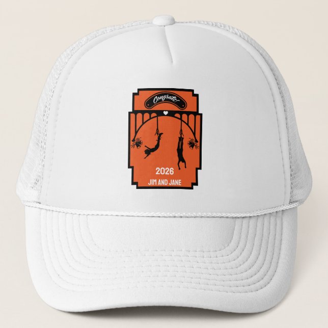 Gorra De Camionero Regalo de Boda de Salto de Bungee (Anverso)