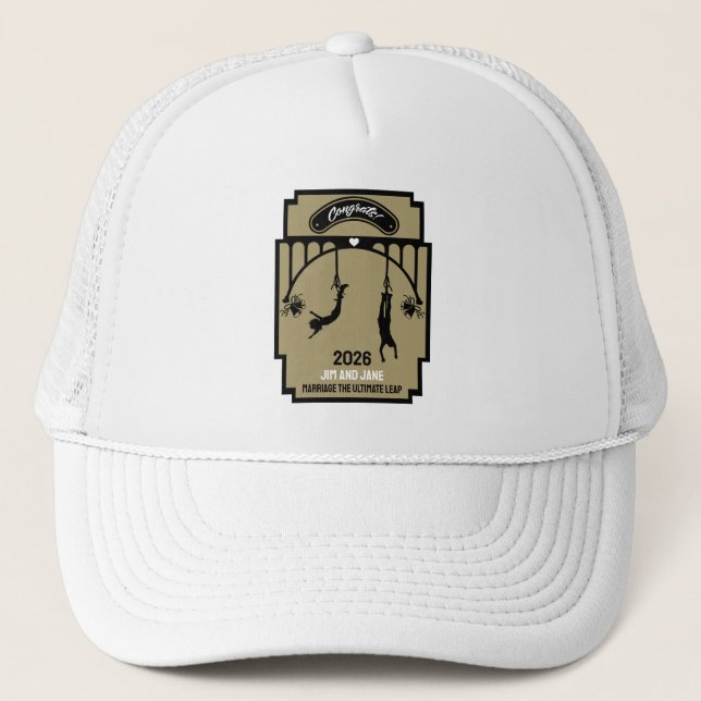 Gorra De Camionero Regalo de Boda de Salto de Bungee (Anverso)