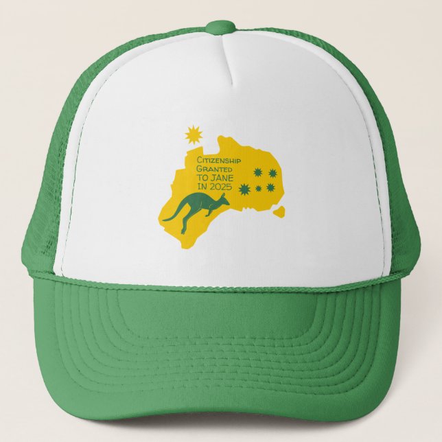 Gorra De Camionero Regalo de ciudadanía australiana | Ciudadanía aust (Anverso)