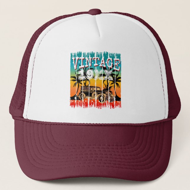 GORRA DE CAMIONERO REGALO DE CUMPLEAÑOS DE VINTAJE PERSONALIZADO (Anverso)