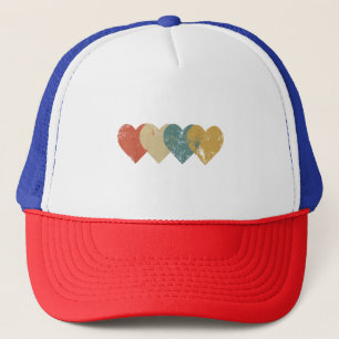 Gorra De Camionero Regalo de Día de San Valentín retro de vintage Hea