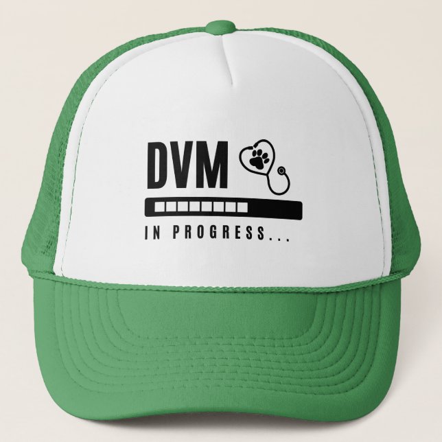 Gorra De Camionero Regalo de estudiante Vet, estudiante DVM (Anverso)
