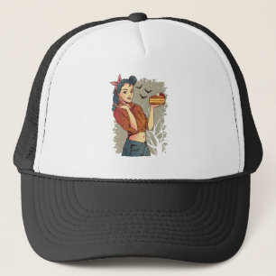 Gorra De Camionero Regalo de pastel de calabaza de acción de gracias 