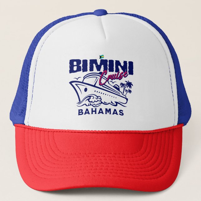 Gorra De Camionero Regalo de recuerdo de Bahamas : Cruise Bimini Baha (Anverso)