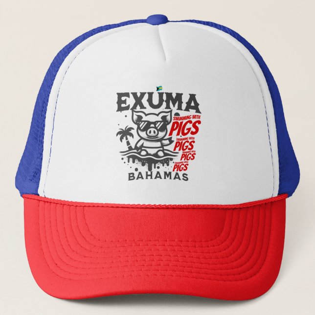 Gorra De Camionero Regalo de souvenirs de Bahamas: Exuma Bahamas (Anverso)