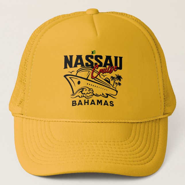 Gorra De Camionero Regalo de souvenirs de las Bahamas: crucero en Nas (Anverso)