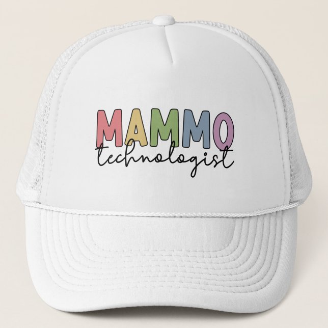 Gorra De Camionero Regalo de técnico mamográfico Mammo (Anverso)