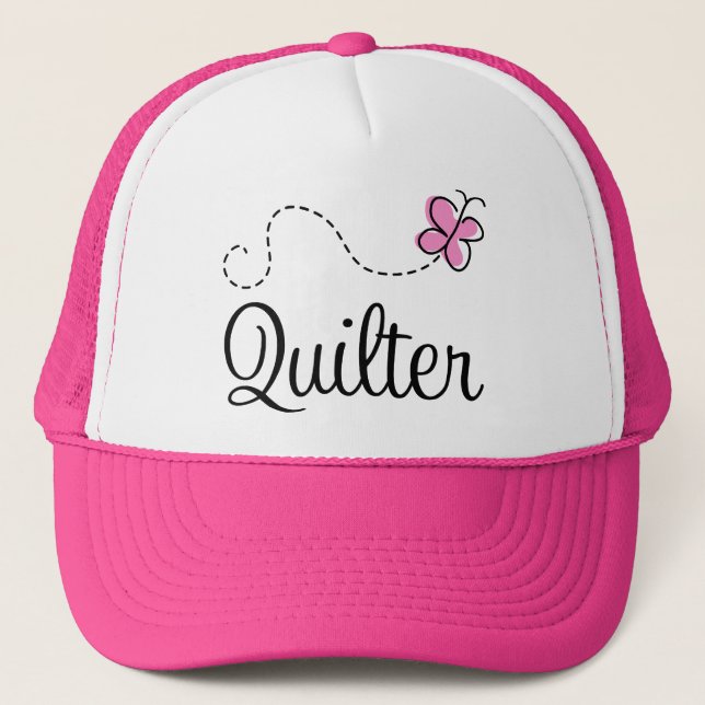 Gorra De Camionero Regalo rosado lindo de Quilter (Anverso)
