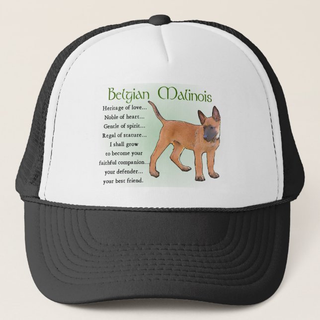 Gorra De Camionero Regalos belgas de Malinois (Anverso)