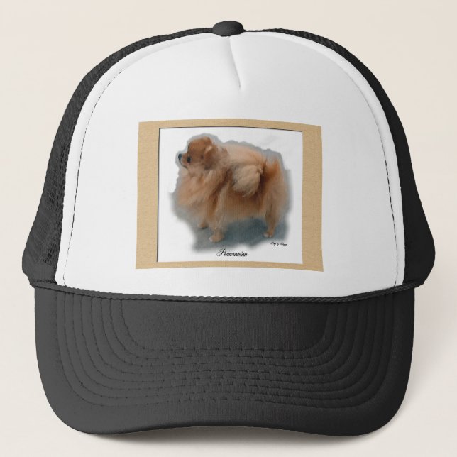Gorra De Camionero Regalos de amantes de Pomerania (Anverso)