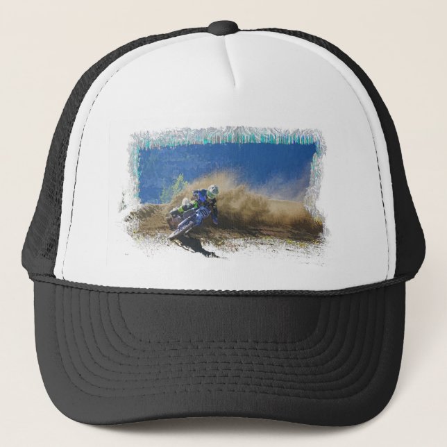 Gorra De Camionero Regalos de arte de Motocross Racer (Anverso)