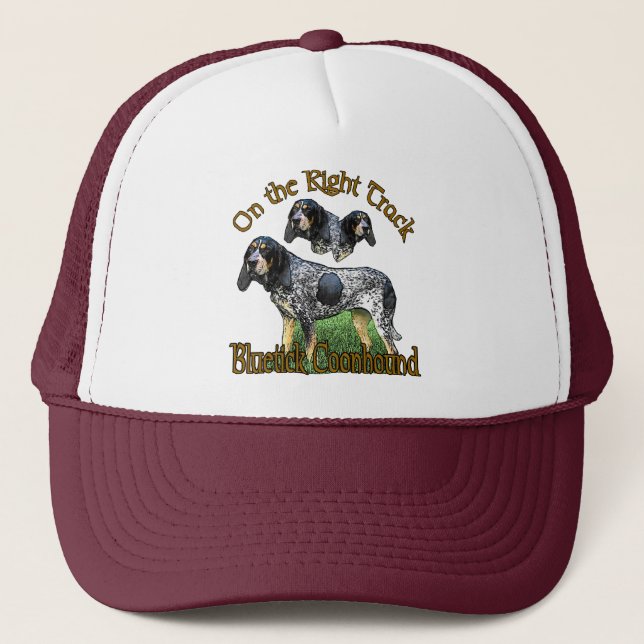 Gorra De Camionero Regalos de Bluetick Coonhound (Anverso)