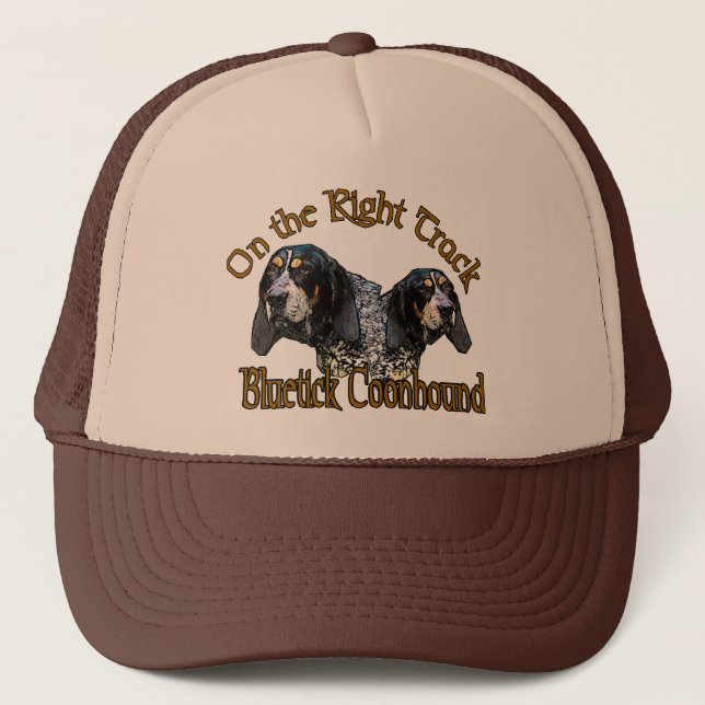 Gorra De Camionero Regalos de Bluetick Coonhound (Anverso)