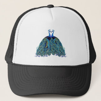 Gorra De Camionero Regalos de Boda de Beso de Peacocks Vintage