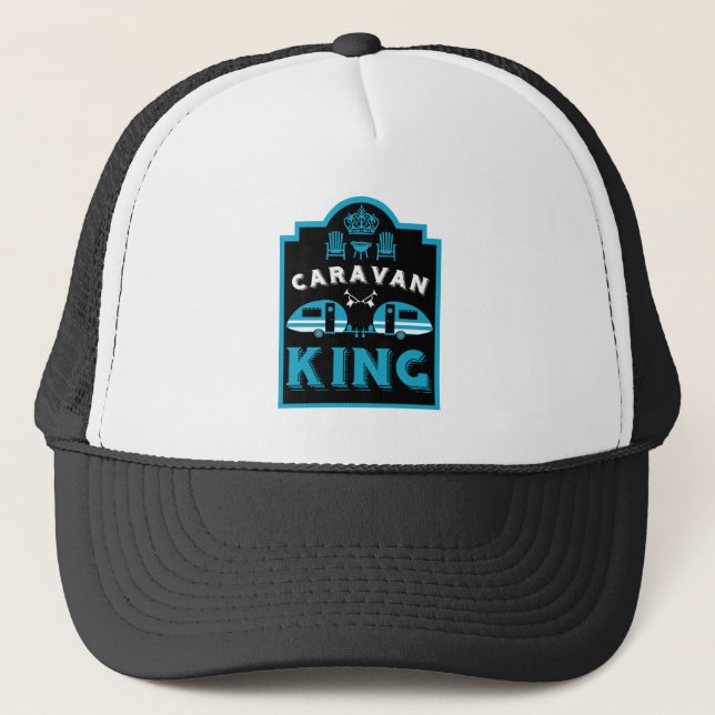 Gorra De Camionero Regalos De Caravana King Para Los Campers (Anverso)
