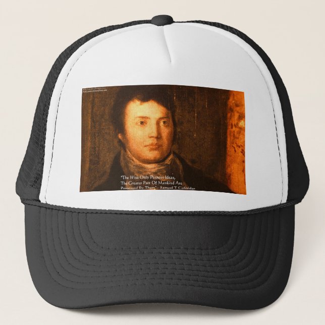 Gorra De Camionero Regalos de citas de sabiduría "Ideas" de Samuel Co (Anverso)