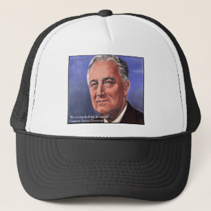 Gorra De Camionero Regalos de citas de sabiduría "Sea Breve" de FDR (