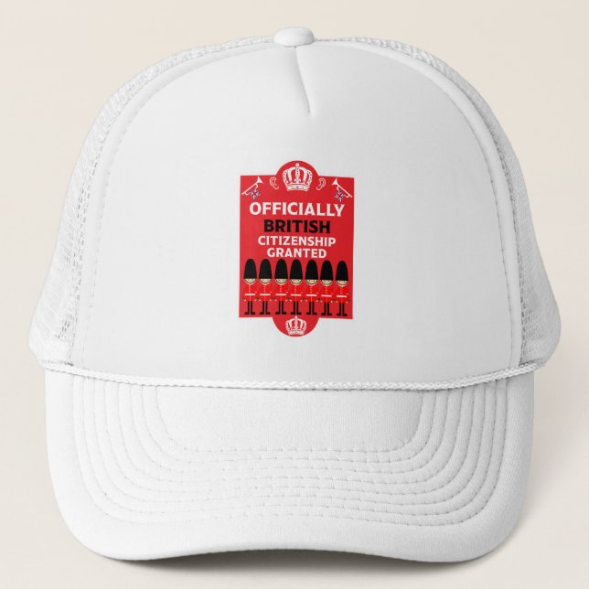 Gorra De Camionero Regalos de ciudadanía británica (Anverso)