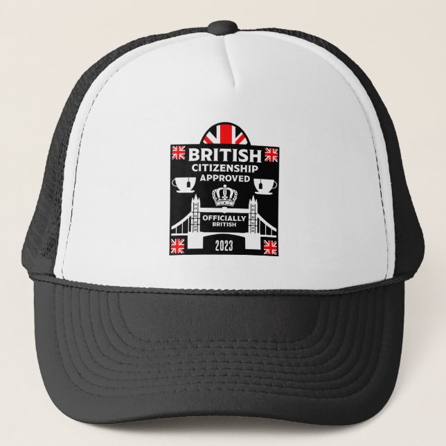 Gorra De Camionero Regalos de ciudadanía británica (Anverso)