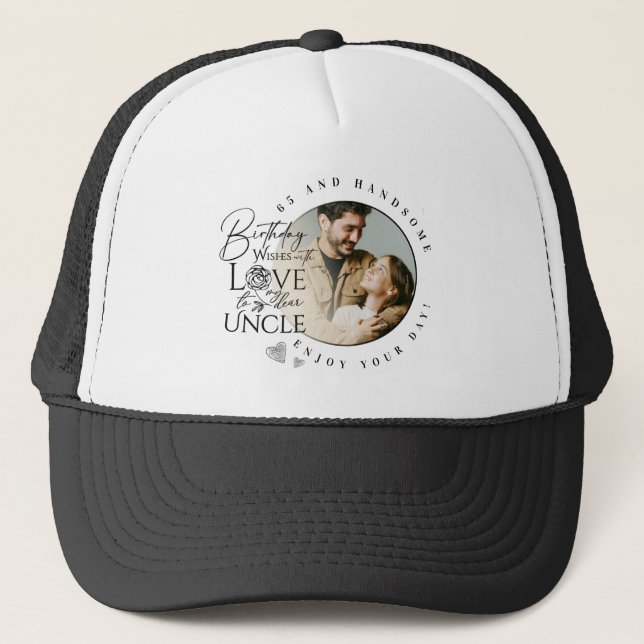 Gorra De Camionero Regalos de Cumpleaños para Tío | Foto Personalizad (Anverso)