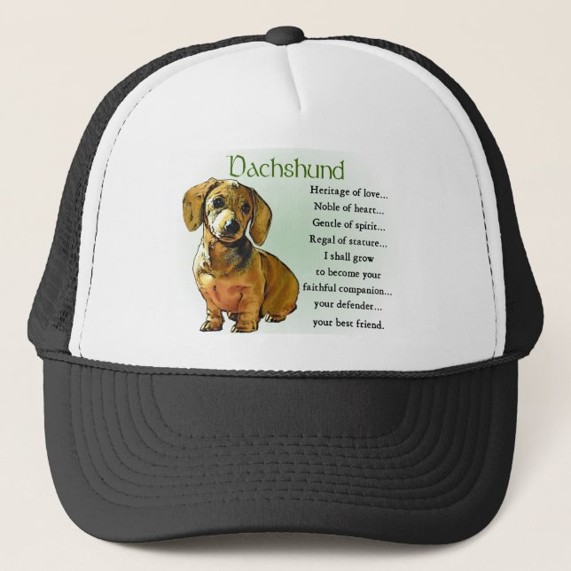 Gorra De Camionero Regalos de Dachshund (Anverso)