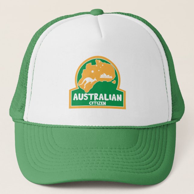 Gorra De Camionero Regalos de Fiesta de ciudadanía australiano (Anverso)