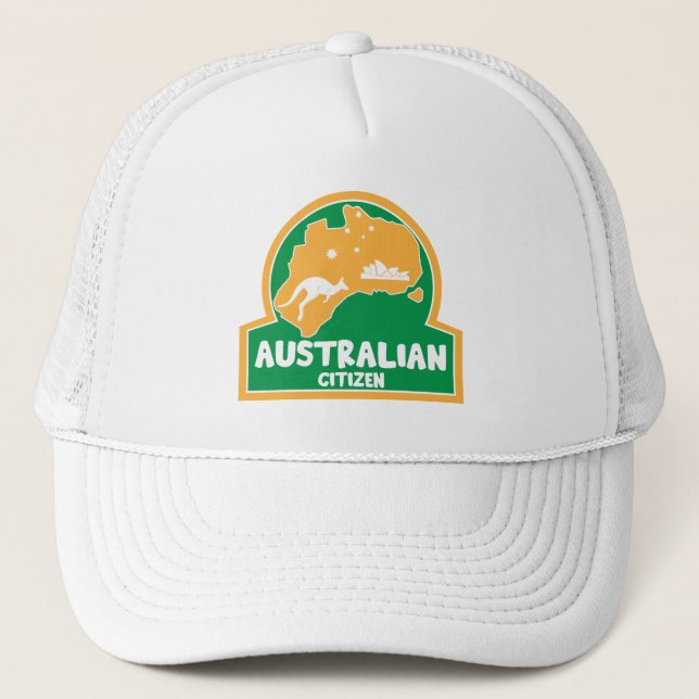 Gorra De Camionero Regalos de Fiesta de ciudadanía australiano (Anverso)