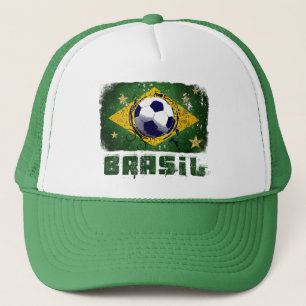 Gorra De Camionero Regalos de la bandera del fútbol del Brasil del