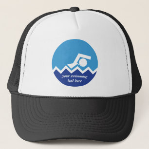 Gorra De Camionero Regalos de natación, nadador en un personalizado d