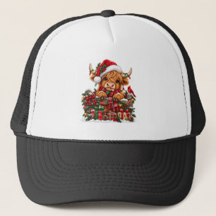 Gorra De Camionero Regalos de Navidad de Vaca de las Tierras Altas Al