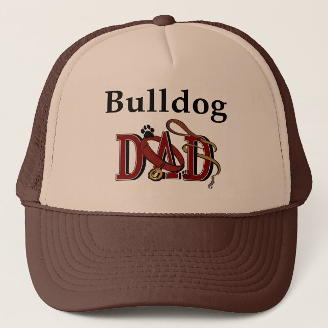 Gorra De Camionero Regalos de papá de Bulldog inglés (Anverso)