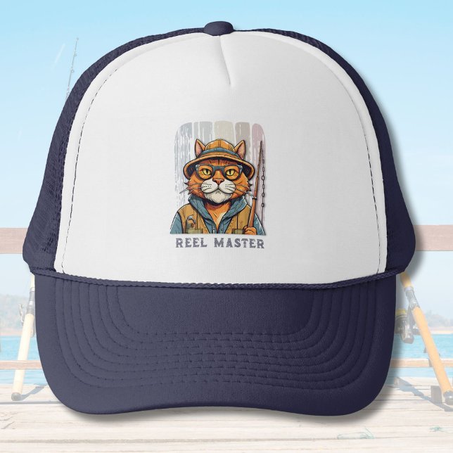 Gorra De Camionero Regalos de retiro de gatos de personalizado Guay p (Custom Cool Cat Retirement Gifts for Fisherman Dad)